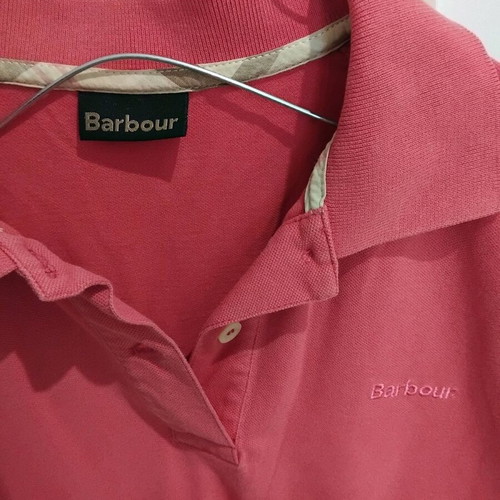 Barbour polo shirt pink like new, size S