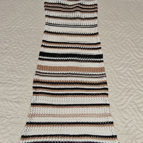 Maxi knitted dress Zara like new, boho resort style, halter neck