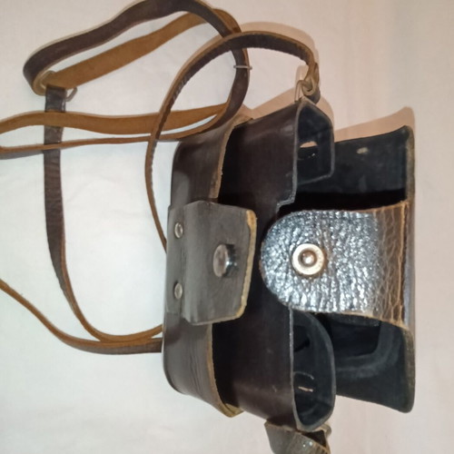 Zenit leather camera case vintage used, KMZ export 1970–1975