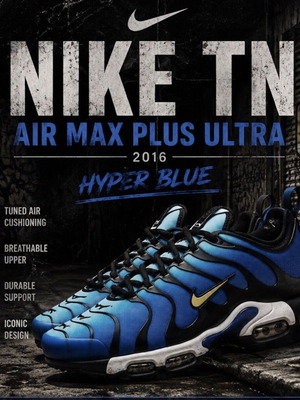 Nike Tn Air Max Plus Ultra 2016 Hyper Blue αθλητικά παπούτσια μέγεθος 43