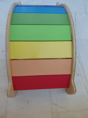 Ξύλινο παιχνίδι ισορροπίας Montessori ουράνιο τόξο σαν καινούργιο