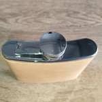 Flask with tan leather coating new