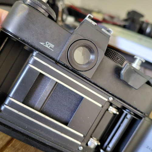 Zenit‑E film camera with Helios‑44M‑4 58mm f/2 lens used