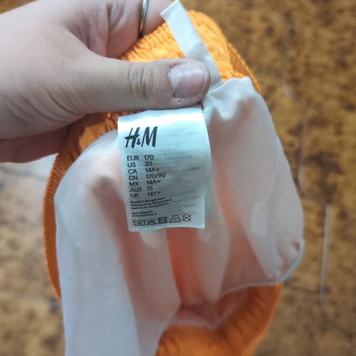H&M swim shorts set of 2 like new, blue and orange, age 14+