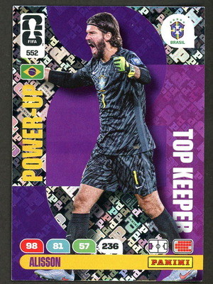 2026 Panini World Cup Adrenalyn XL #552 Alisson Power Up pack like new