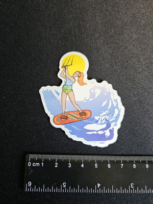Kitesurfing Girl αυτοκόλλητο καινούργιο, καλοκαιρινό σχέδιο