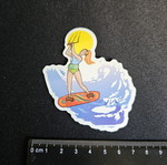 Kitesurfing Girl αυτοκόλλητο καινούργιο, καλοκαιρινό σχέδιο