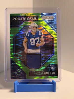 2024 Panini Prizm Laiatu Latu Neon Green Rookie Gear RC κάρτα ποδοσφαίρου, Colts