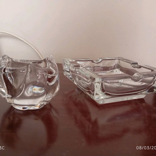 Crystal ashtrays new, set of 2 pieces