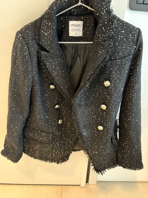 Tailored jacket with gold details black, new, size S
