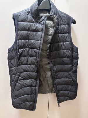 Zero brand sleeveless reversible vest jacket small gray khaki used