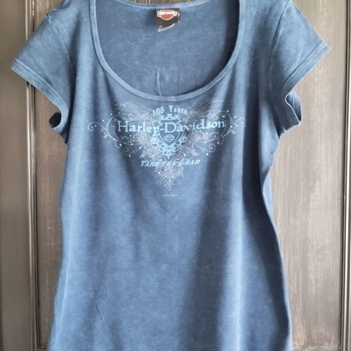 Harley Davidson T-shirt vintage original women's blue like new, size L