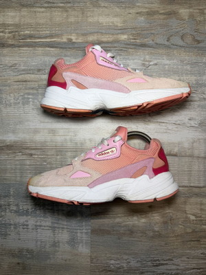 Adidas Falcon sneakers used, peach pink mix, EU 37