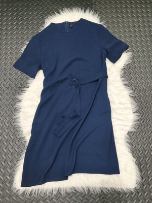 Navy Blue Women's Short Sleeve Dress Shein Size M Like New