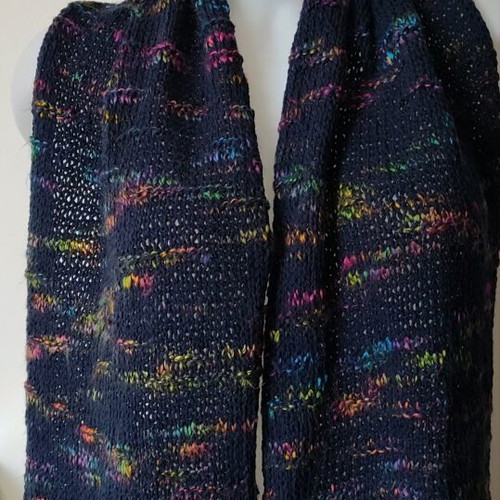 Unisex spring scarf new, hand-knitted, cotton blend, size 30/160
