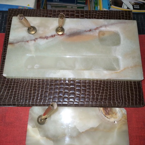 Desk decorations new, pack of 2, alabaster