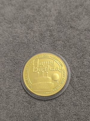 Μεταλλικό κέρμα Happy Birthday καινούριο, υπέροχης ποιότητας