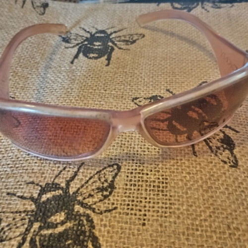 DKNY sunglasses used, pink and brown