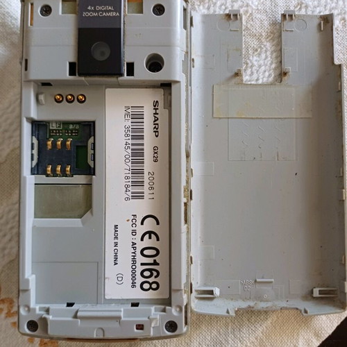 Sharp GX29 used without charger and battery