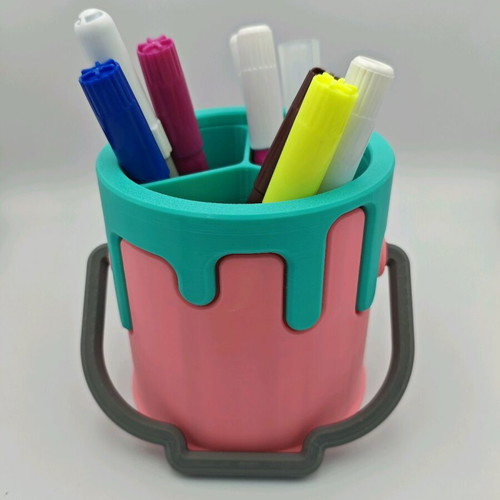 Pencil holder new in container shape made from esun pla+ 3d printed material