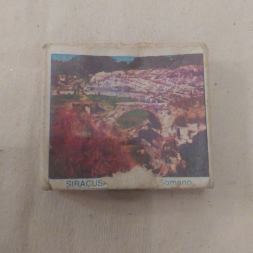 Italian matchbox used with visible signs of aging