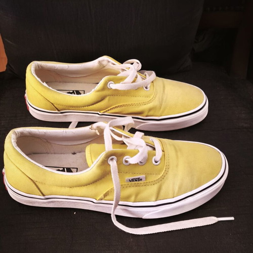 Vans athletic shoes like new, yellow, size 38
