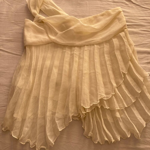 Fidele women's one-shoulder top like new, beige, size XL