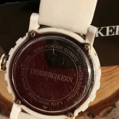 Dyrberg Kern quartz watch like new with crystals and rubber strap