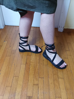 Dr. Martens leather sandals platform black size 39 new