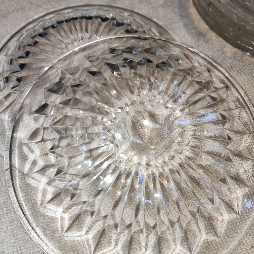 WMF Diadem 24% Crystal Carved Glass Plates like new, set of 12