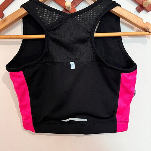 Karrimor sports bra Small, lightly used, black and pink