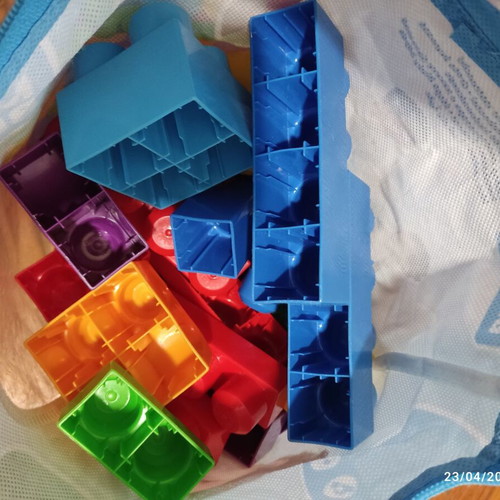 Fisher Price Mega Bloks used building blocks in bag