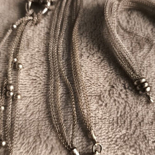Silver necklace and bracelet set new