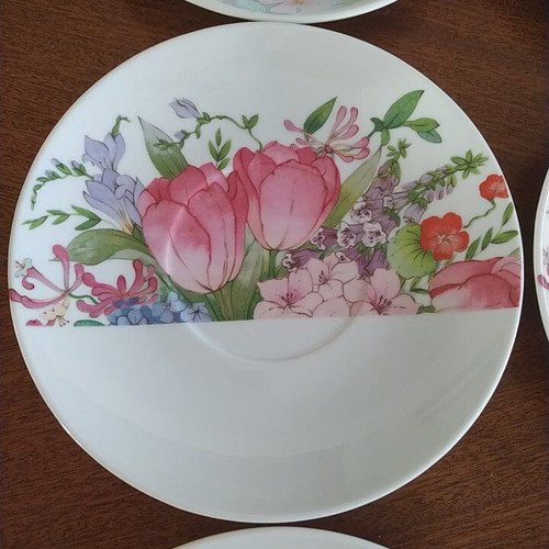 Ionias fruit plates new, set of 6 vintage