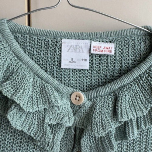 Zara knitted turquoise cardigan 110 cm