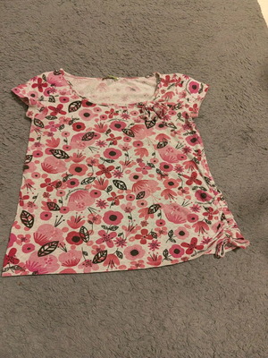 Women's blouse L like new, cotton, gray and pink