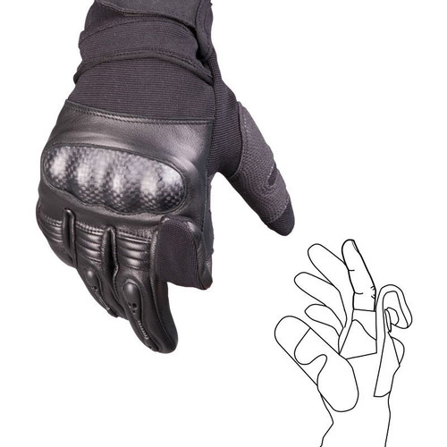Mil-Tec Gen. II Tactical Leather Gloves Black Size L New