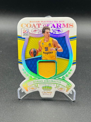 Rokas Jokubaitis 2024-25 Crown Royale Coat of Arms Patch Card new