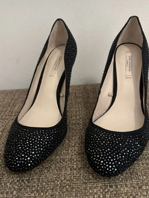 Zara suede pumps size 38 new black and silver