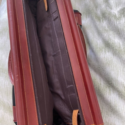 Travel bag 55 40 20 new, leather black and red