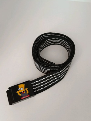 Bart Simpson men's belt like new, adjustable, black and yellow