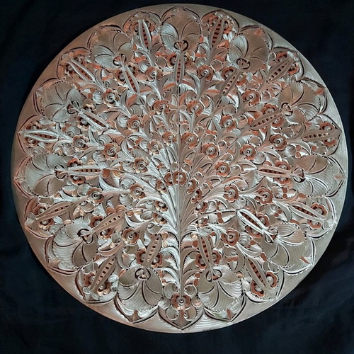 Copper old decorative wall disk used from Turkey