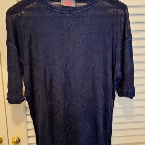 Dark Blue Transparent T-shirt like new, size L
