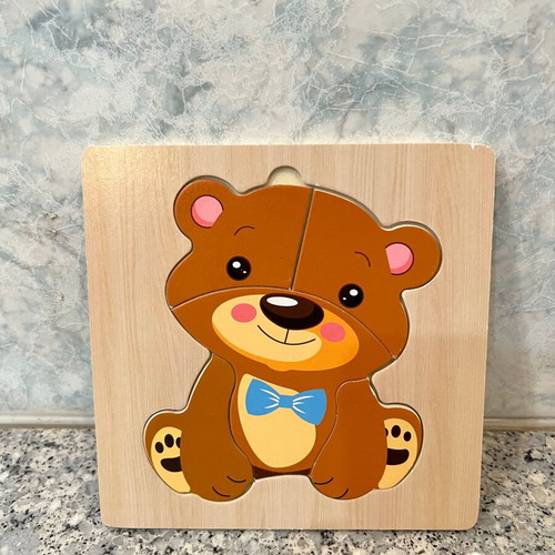 Set of 4 small puzzles used for kids with animals