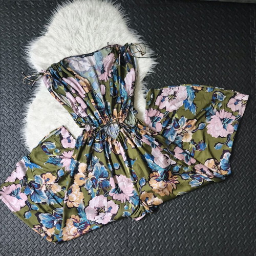 Zara floral satin jumpsuit size S like new