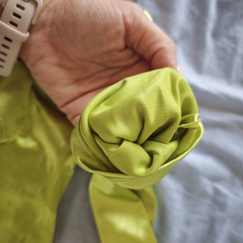 Gloves light green elbow-length like new, worn once