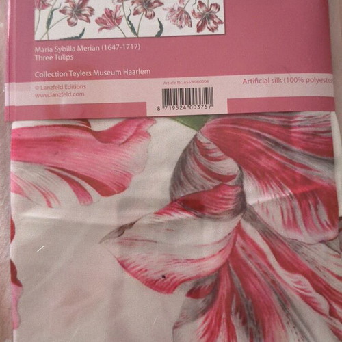 Scarf Three Tulips by Maria Sybilla Merian new, floral design