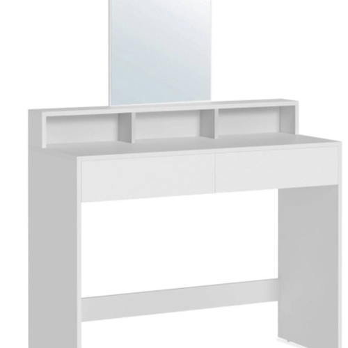 Boudoir vanity with storage space