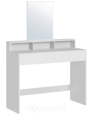 Boudoir vanity with storage space