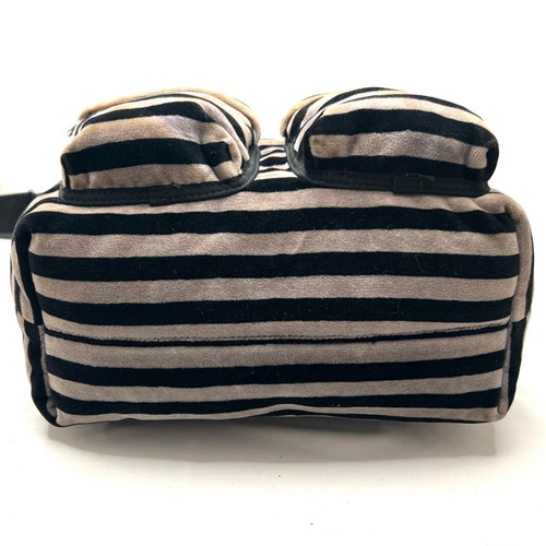 Sonia Rykiel striped crossbody bag used, black and beige fabric